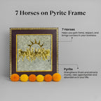 7 Running Horses with Rising Sun Decorative Vaastu Wall Frame