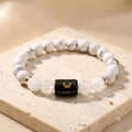 Cancer Zodiac Bracelet (कर्क राशि) – Howlite & Milky Quartz Healing Crystal