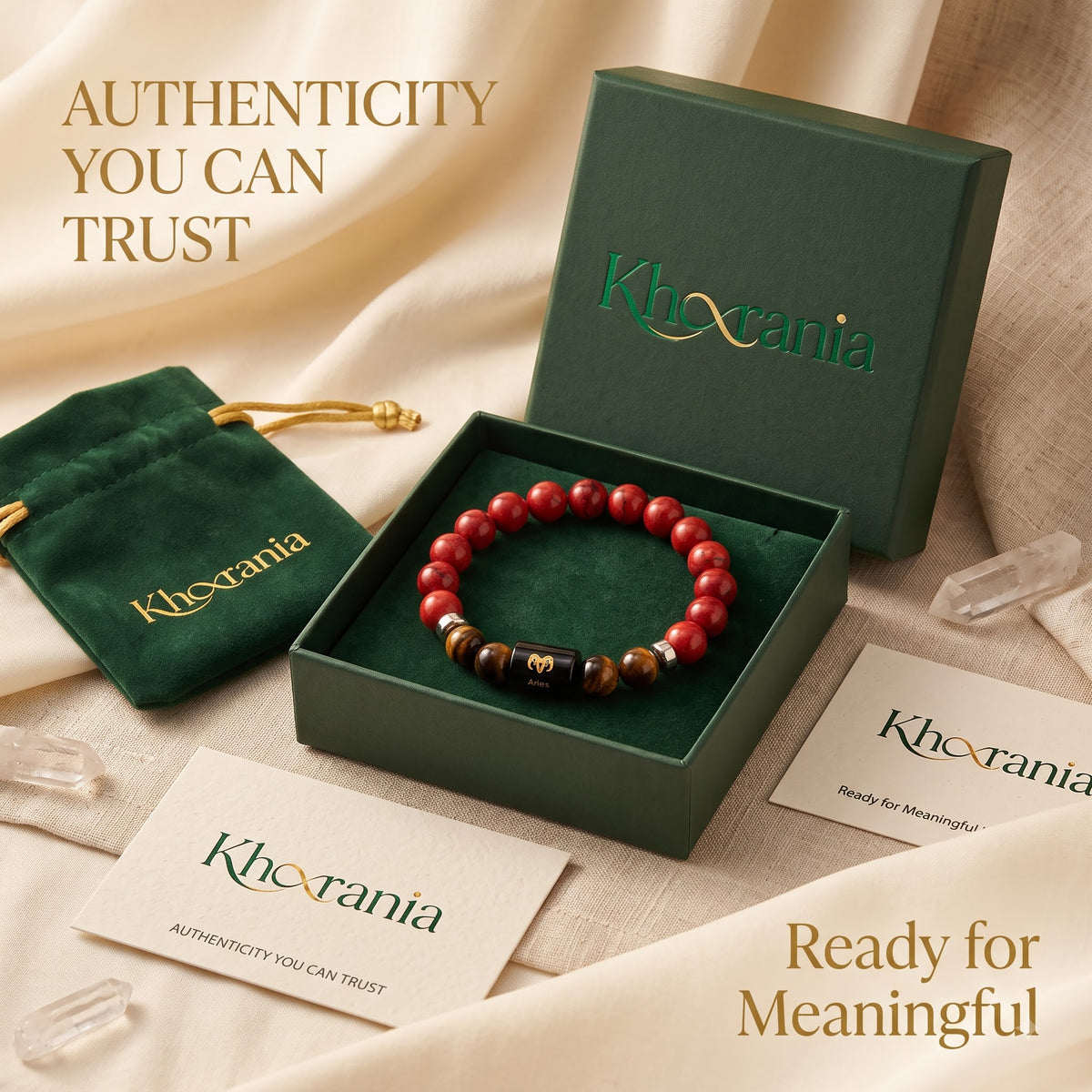 Red Jasper and Tiger Eye Bracelet for Aries (मेष राशि) Zodiac