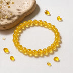 Citrine Bead Bracelet for Wealth, Confidence & Positive Energy
