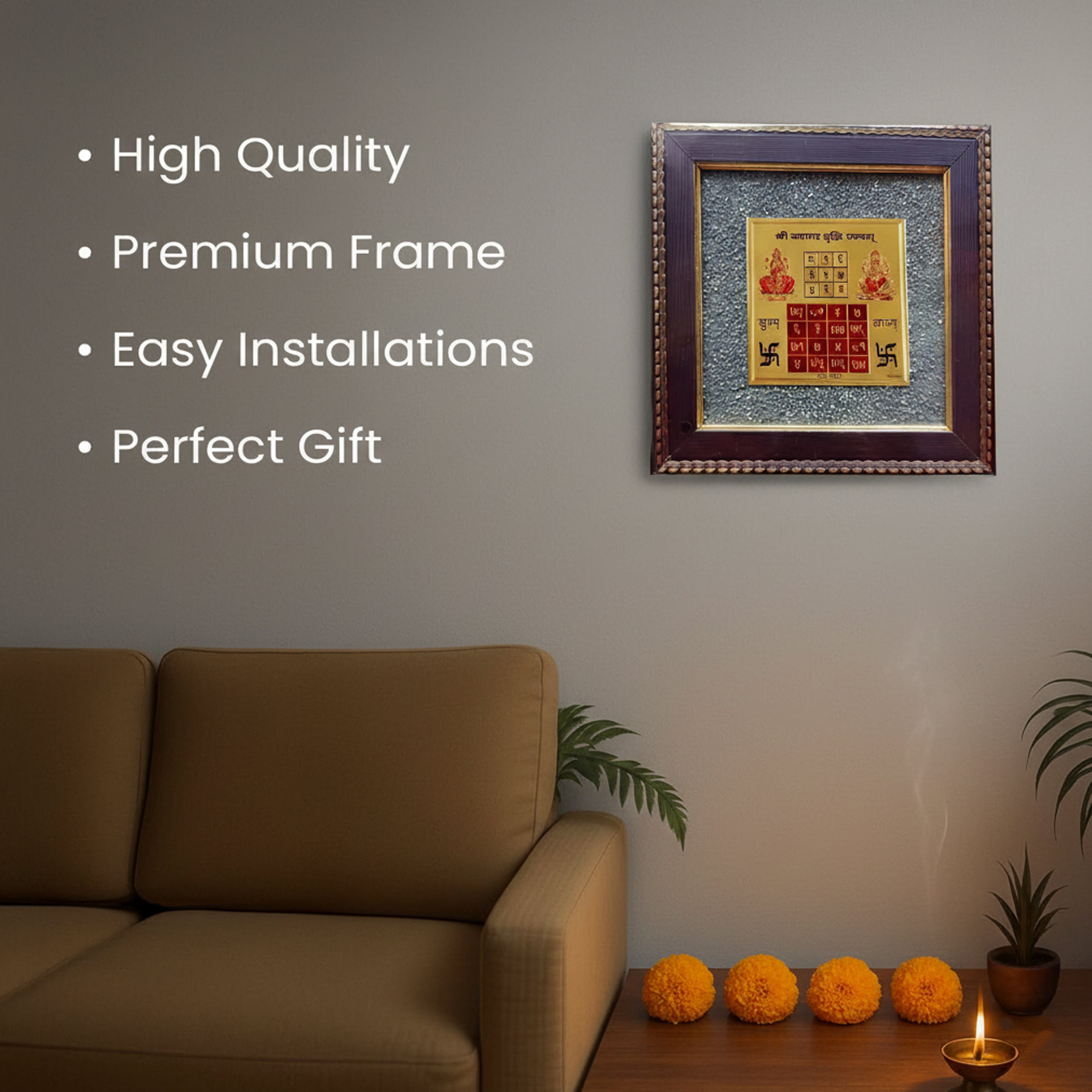 Lakshmi Kuber Vyapar Vriddhi Yantra Decorative Vaastu Frame