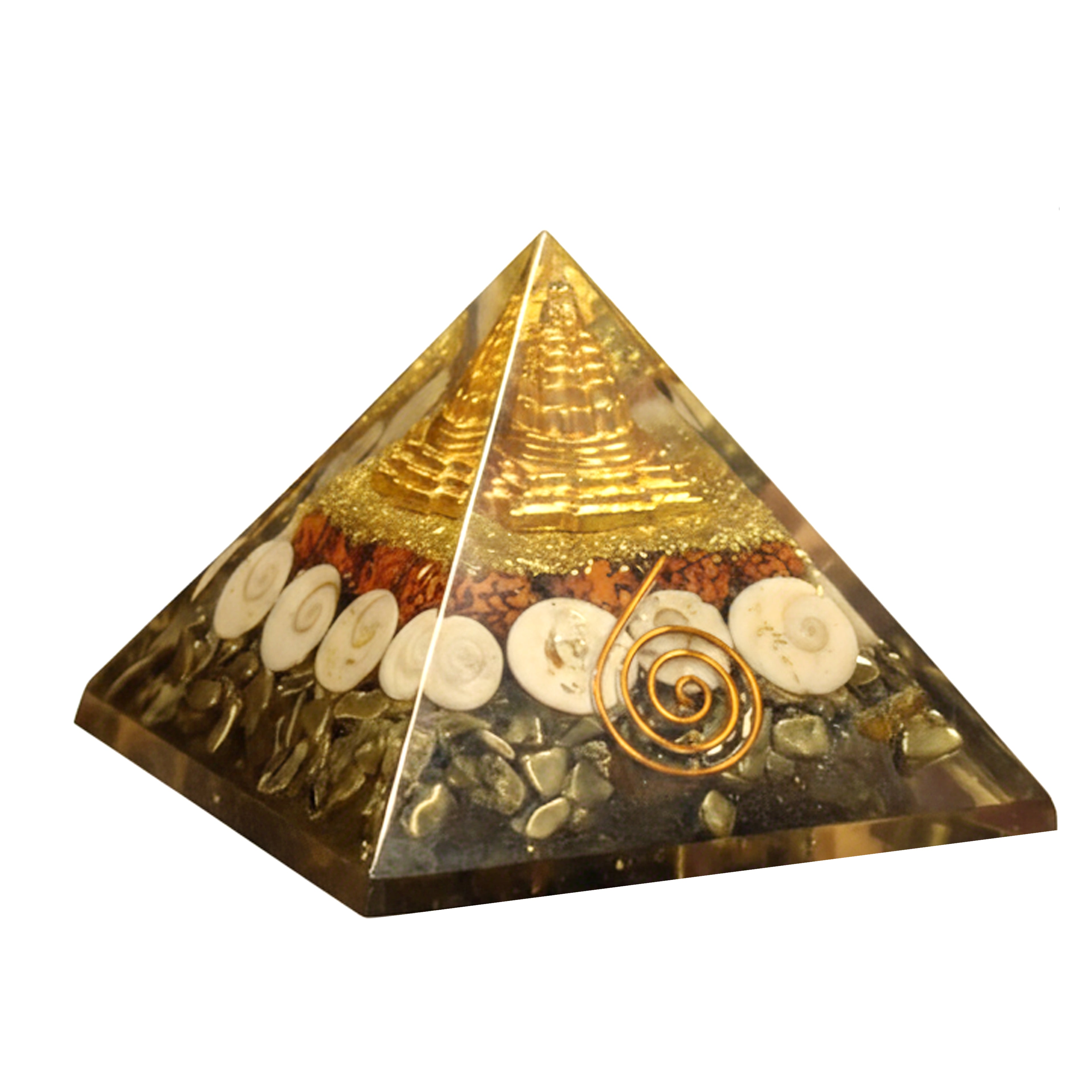 Lakshmi Yantra Crystal Pyramid for Wealth, Prosperity & Vaastu
