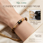 Leo Zodiac Bracelet (सिंह राशि) – Certified Tiger Eye & Citrine Healing Crystal