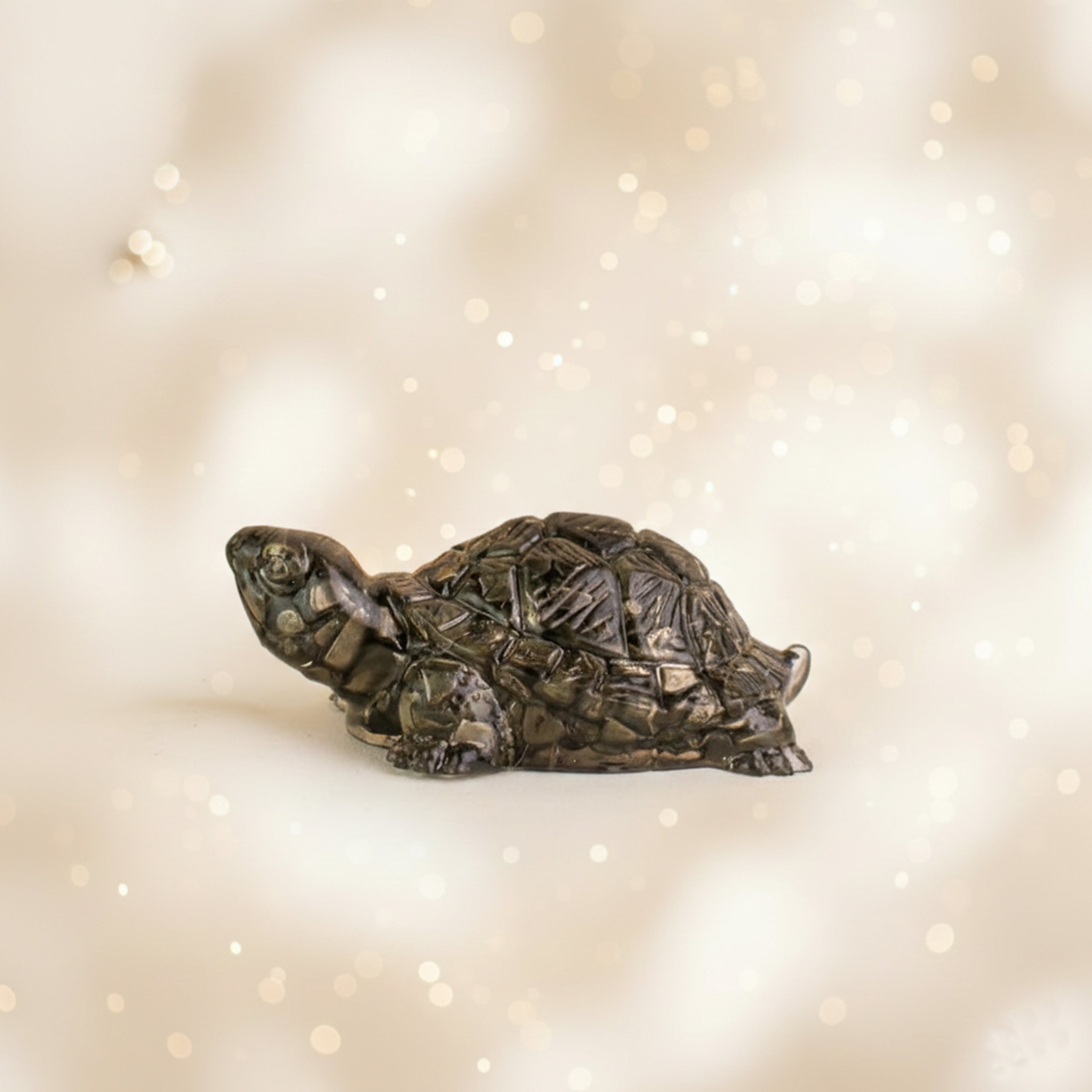 Pyrite Tortoise for Wealth, Protection & Vaastu – Compact Feng Shui Kachhua