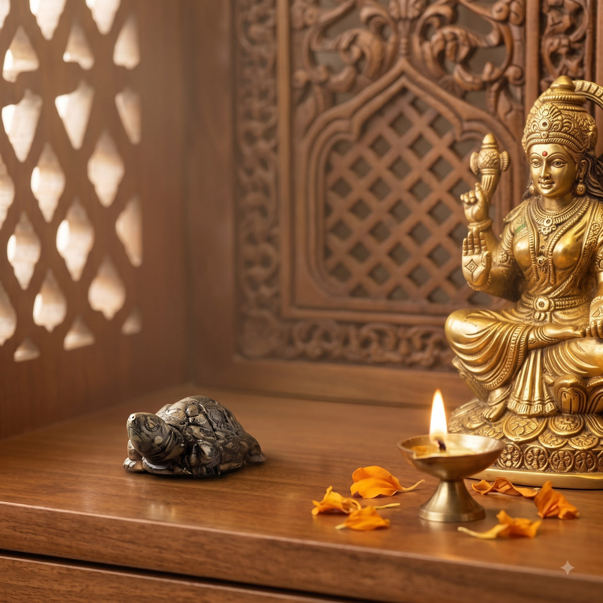 Pyrite Tortoise (Kachhua) 2.7x1 Inch – Pyrite Stone Turtle for Good Luck & Wealth, Vastu Home Decor