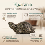 Pyrite Tortoise (Kachhua) 2.7x1 Inch – Pyrite Stone Turtle for Good Luck & Wealth, Vastu Home Decor