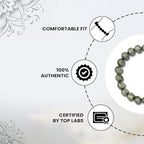 Pyrite Bracelet with Selenite Charging Plate Combo for Wealth, Confidence & Positive Energy