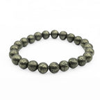 Pyrite Bracelet with Selenite Charging Plate Combo for Wealth, Confidence & Positive Energy