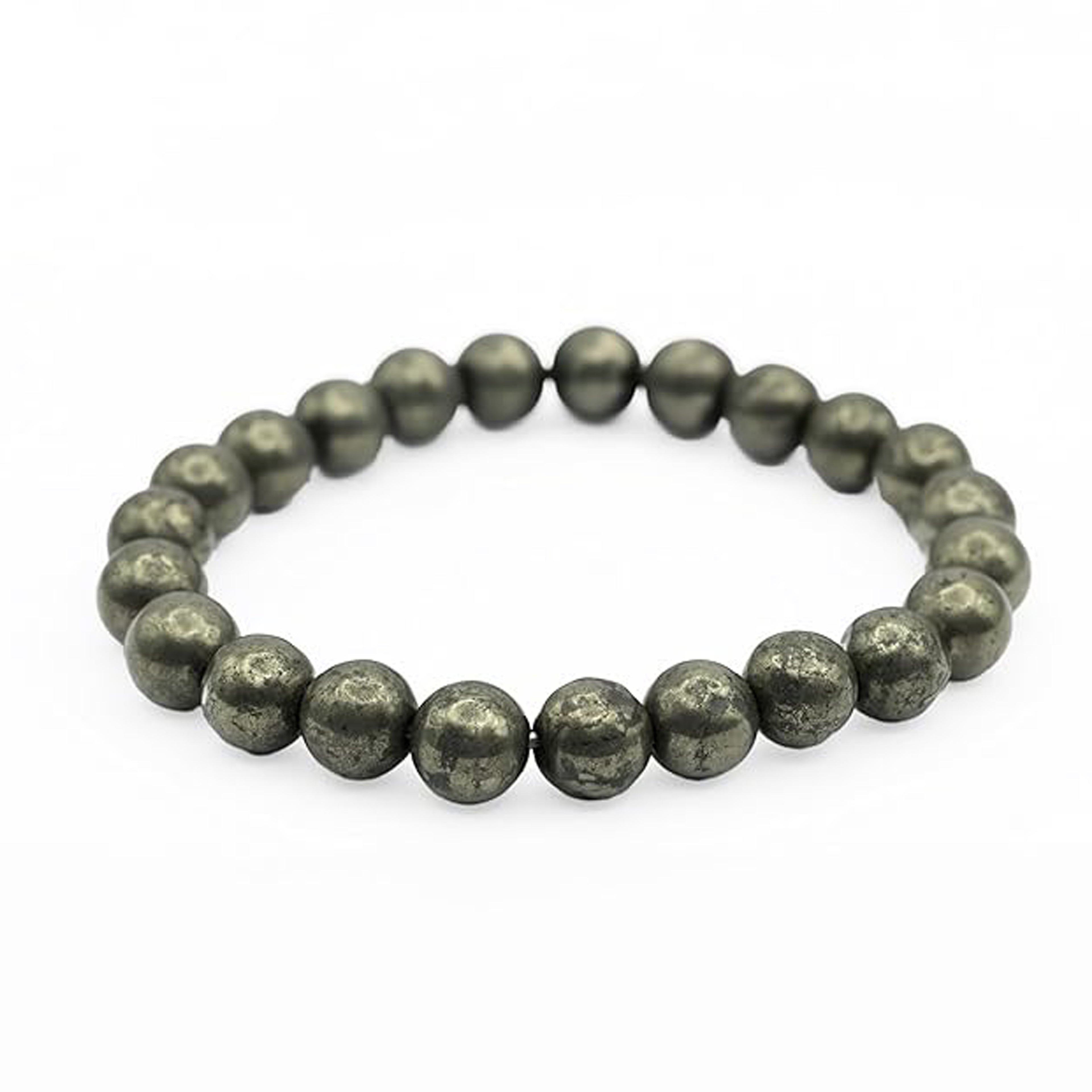 Pyrite Bracelet with Selenite Charging Plate Combo for Wealth, Confidence & Positive Energy