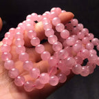 Rose Quartz Bead Bracelet for Love, Harmony & Emotional Balance